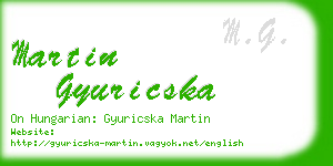 martin gyuricska business card